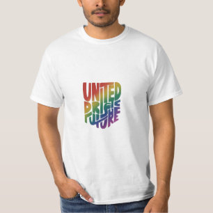 The "United Pride Bright Future" t-shirt design fe