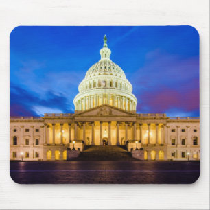 The United States Capitol at blue hour Mouse Pad