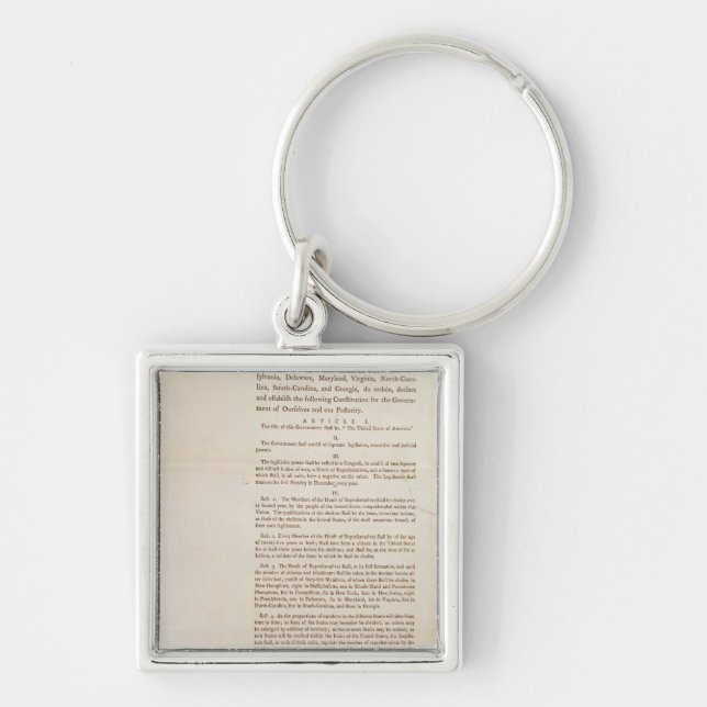 The United States Constitution, 1787 Key Ring (Front)