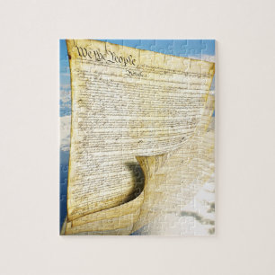 The United States Constitution Above the Earth Jigsaw Puzzle