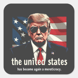 The United States Has Become a Meritocracy Again Square Sticker