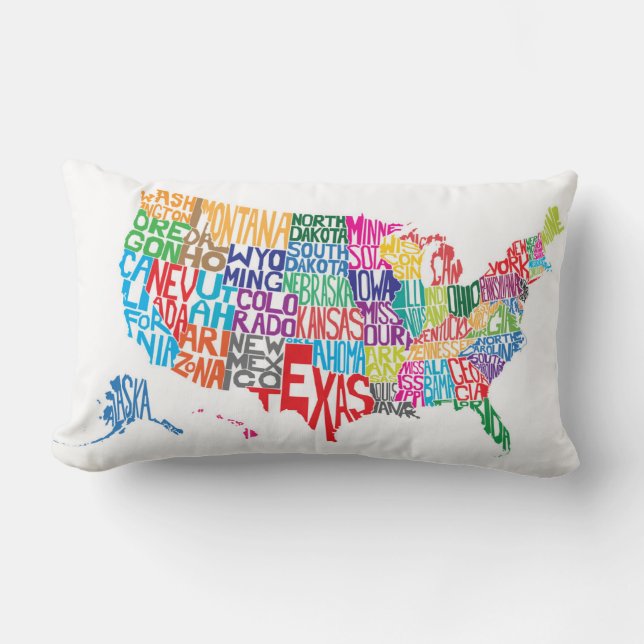 The United States in Names Lumbar Cushion (Front)