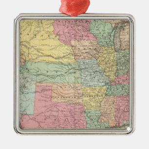 The United States Of America Metal Tree Decoration