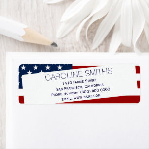 The United States of America Return Address Label