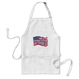 The United States of America with flag distressed Standard Apron