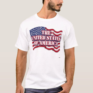 The United States of America with flag distressed T-Shirt