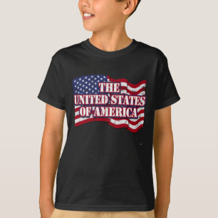 The United States of America with flag distressed T-Shirt