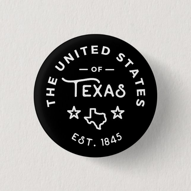 The United States of Texas Button / Pin (Front)