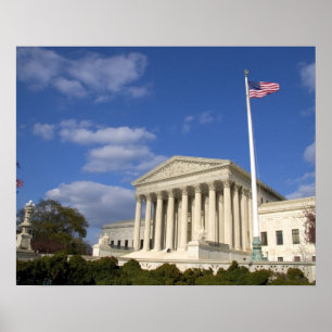The United States Supreme Court Building in Poster