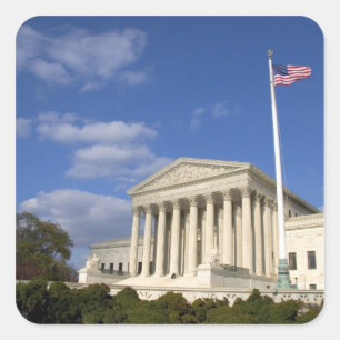 The United States Supreme Court Building in Square Sticker