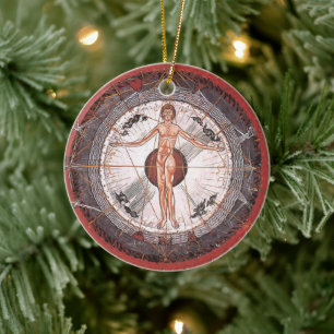 The Universal Man - Hildegard von Bingen Ceramic Ornament