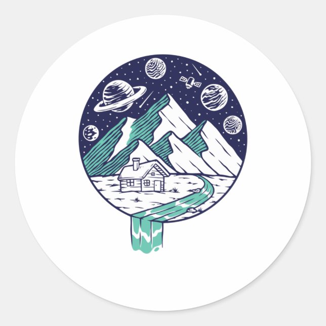 The Universe Classic Round Sticker (Front)