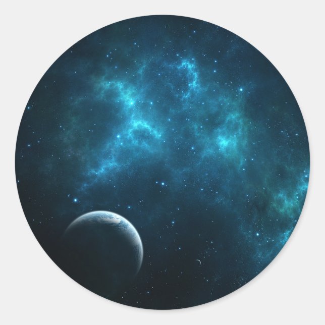The universe classic round sticker (Front)