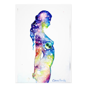 The universe inside her soul photo print