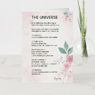 The Universe - Uplifting Empowerment Poem Foil Greeting Card