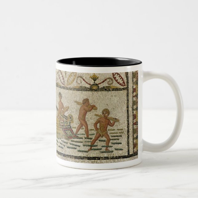 The unloading of a ship Two-Tone coffee mug (Right)
