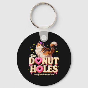 The Unofficial Doughnut Holes Fan Club Funny Cat P Key Ring