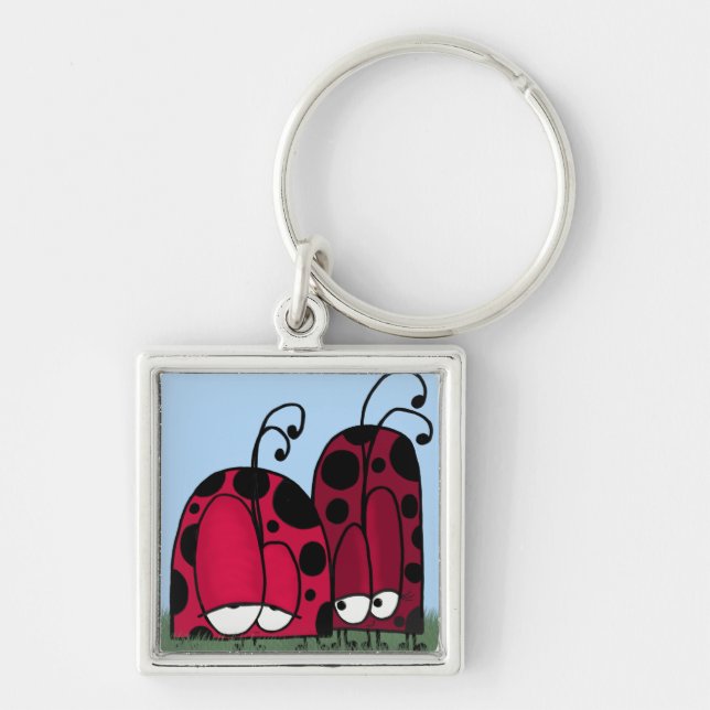 The Unrequited Love Ladybug Illustration Key Ring (Front)