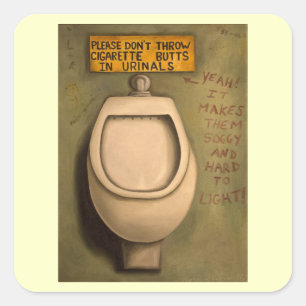 The Urinal Square Sticker