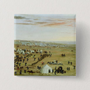 The Uruguaiana Camp, Rio Grande, Brazil, 1865 (oil 15 Cm Square Badge