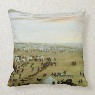 The Uruguaiana Camp, Rio Grande, Brazil, 1865 (oil Cushion