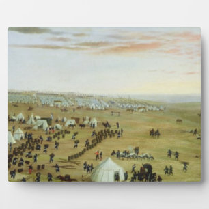The Uruguaiana Camp, Rio Grande, Brazil, 1865 (oil Plaque