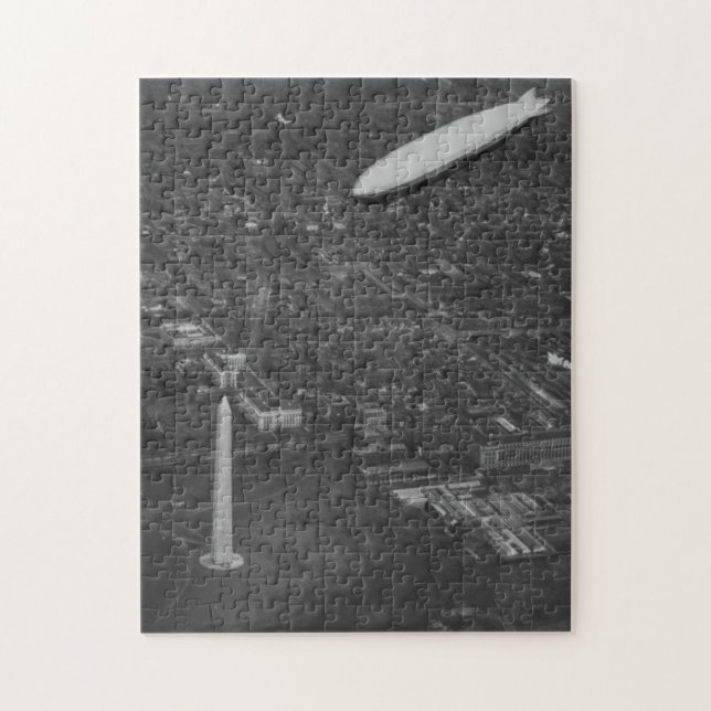 The US Airship 'USS Los Angeles' ZR3 flying over Jigsaw Puzzle (Vertical)