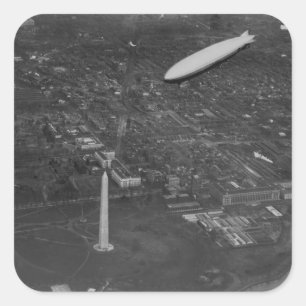 The US Airship 'USS Los Angeles' ZR3 flying over Square Sticker
