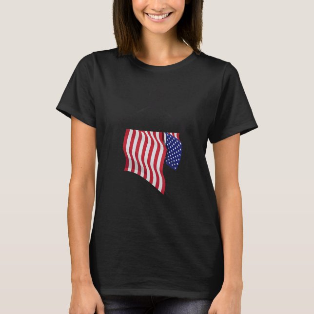 The Us Flag Hangs On A Hanger Women Rights T-Shirt (Front)