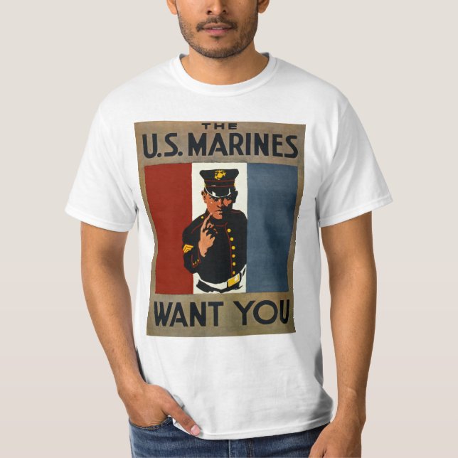 The US Marines Want You T-Shirt (Front)