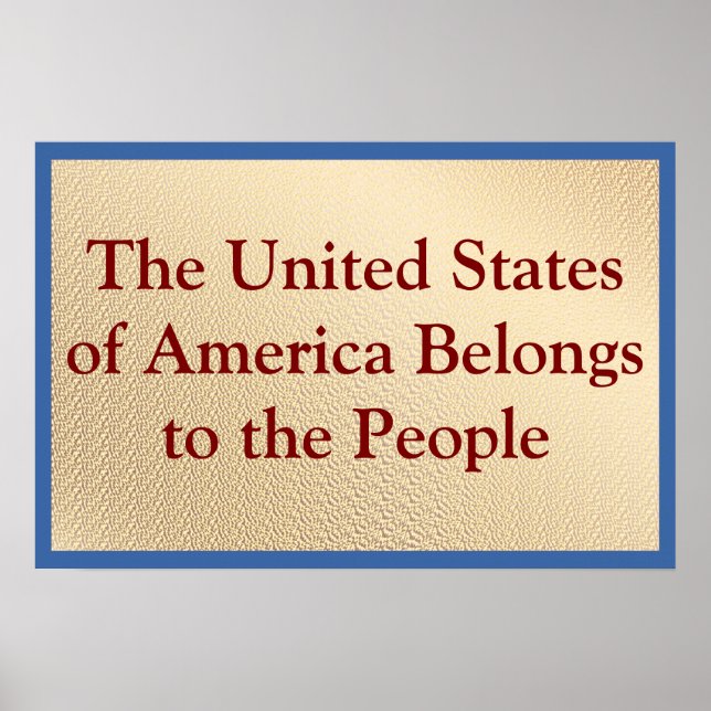 The USA Belongs to the People Poster (Front)