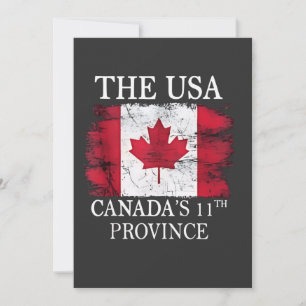 The USA, Canada’s 11th Province Canada American Holiday Card