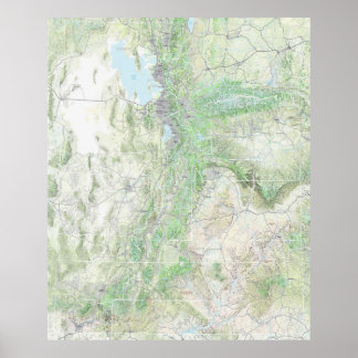 The Utah Landscape (map) Poster