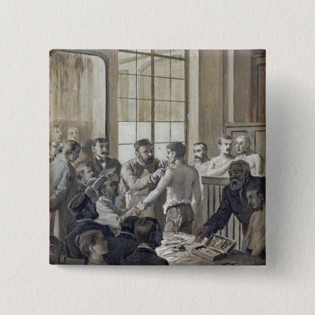 The Vaccination 15 Cm Square Badge (Front)