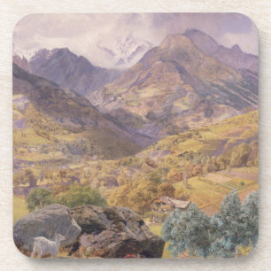 The Val d'Aosta, 1858 (oil on canvas) Coaster