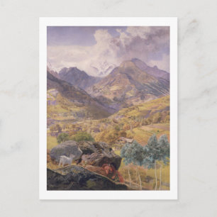 The Val d'Aosta, 1858 (oil on canvas) Postcard