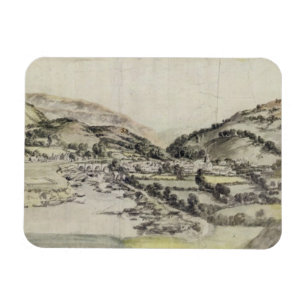 The Vale of Llangollen (w/c on paper) Magnet
