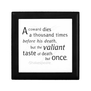 The Valiant die but once Shakespeare Gift Box