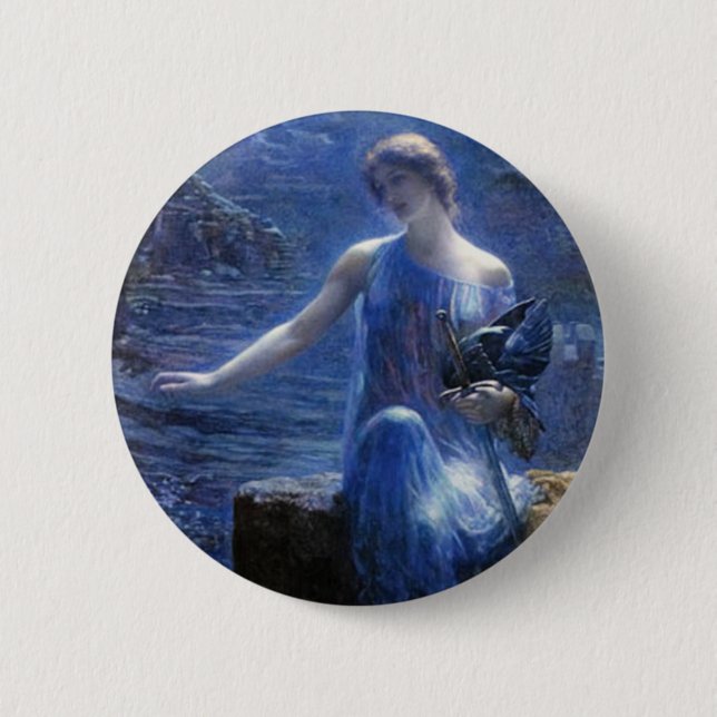The Valkyries Vigil 6 Cm Round Badge (Front)