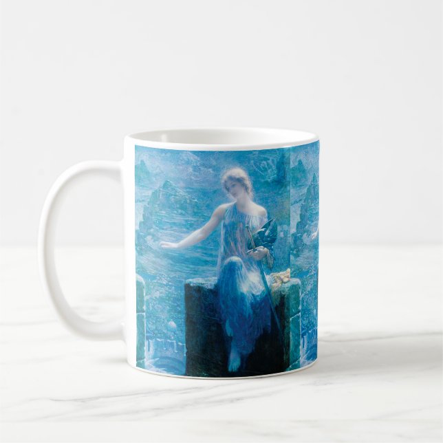 The Valkyrie's Vigil by Edward Robert Hughes Coffee Mug (Left)