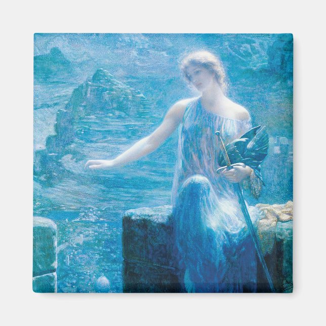 The Valkyrie's Vigil by Edward Robert Hughes Magnet (Front)