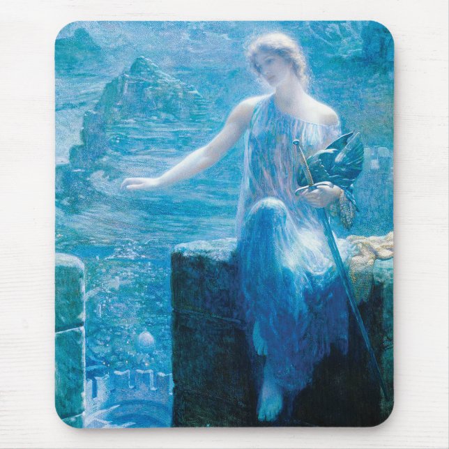 The Valkyrie's Vigil by Edward Robert Hughes Mouse Pad (Front)