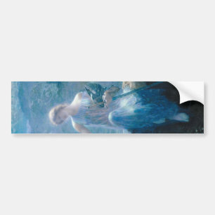 The Valkyrie's Vigil (Elegant Lady in a Castle) Bumper Sticker