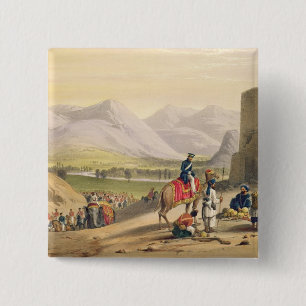 The Valley of Maidan, from 'Sketches in Afghaunist 15 Cm Square Badge