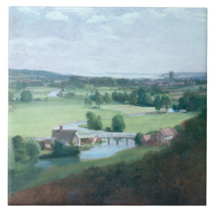 The Valley of the Stour with Dedham in the Distanc Tile