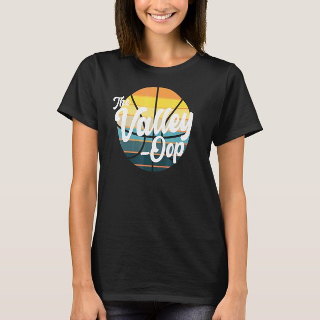 The Valley Oop Basketball Phoenix Retro Sunset Bas T-Shirt (Front)