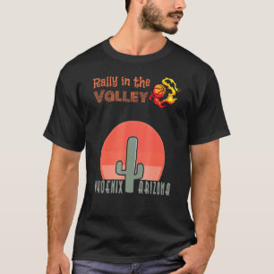 The Valley Oop Phoenix Retro Vintage Flaming Baske T-Shirt