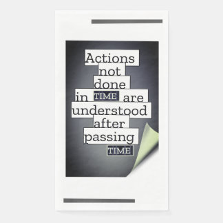 The Value of Time Napkin