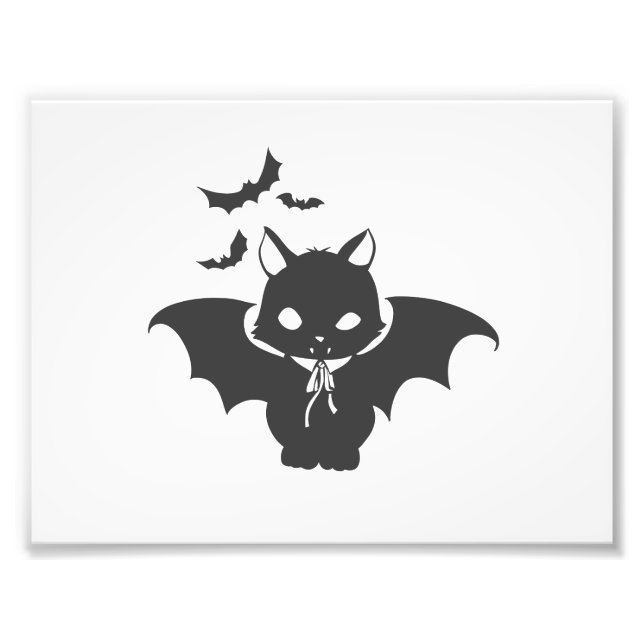The vampire cat have canine - Choose back colour Photo Print (Front)