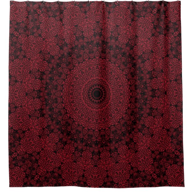 The Vampire Mandala Shower Curtain (Front)